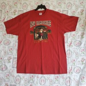 Vintage New Hampshire Wilderness Live Free or Die T-Shirt Graphic Tee Nature XL‎